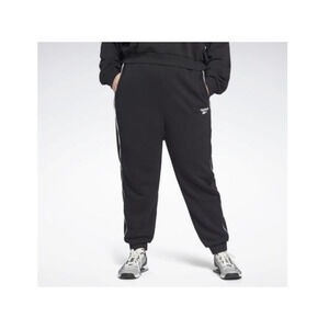Reebok Women Piping Joggers Black Plus Size 4X